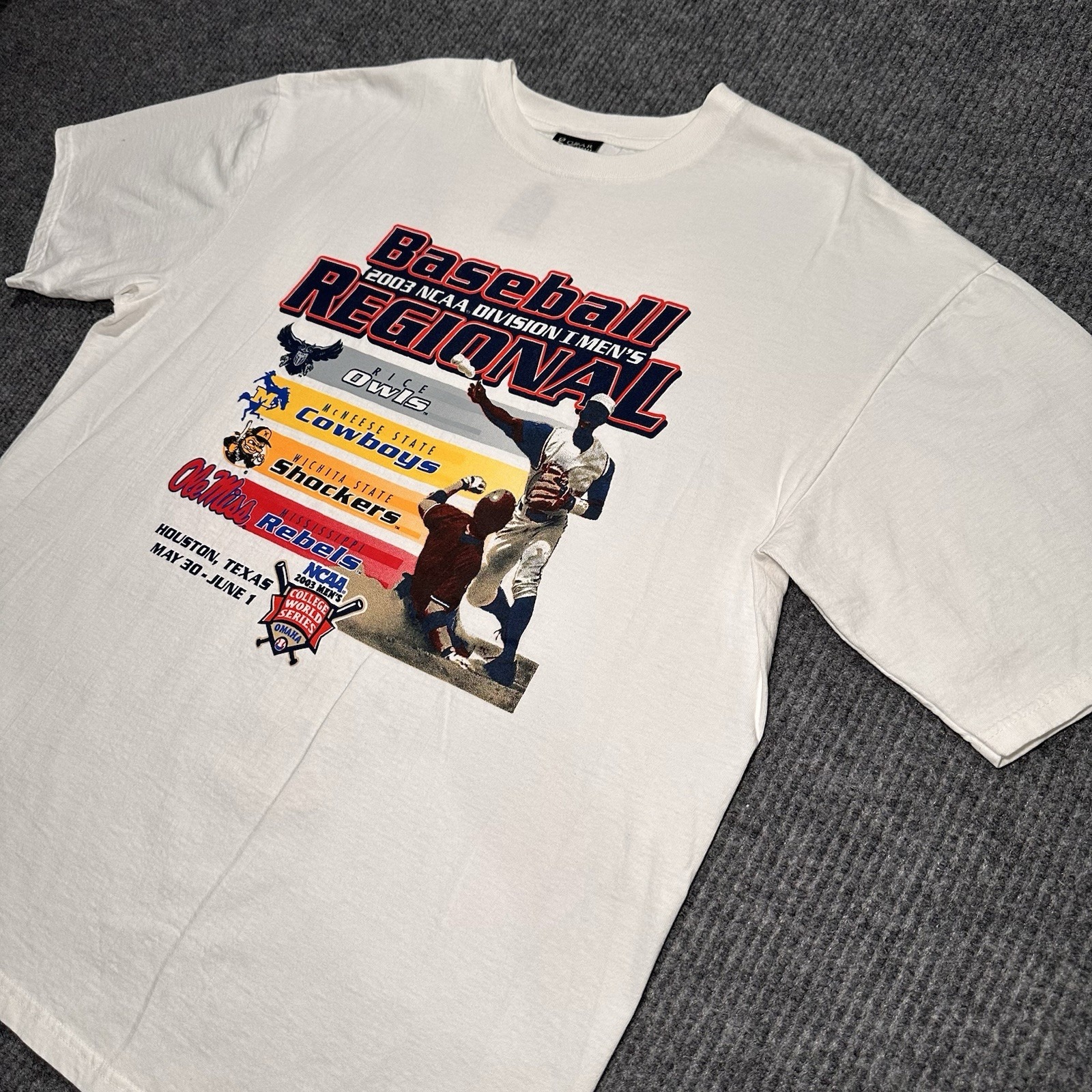 Ncaa 2003 Baseball Regional College World Series Omaha Shirt Adult Sz 2xl